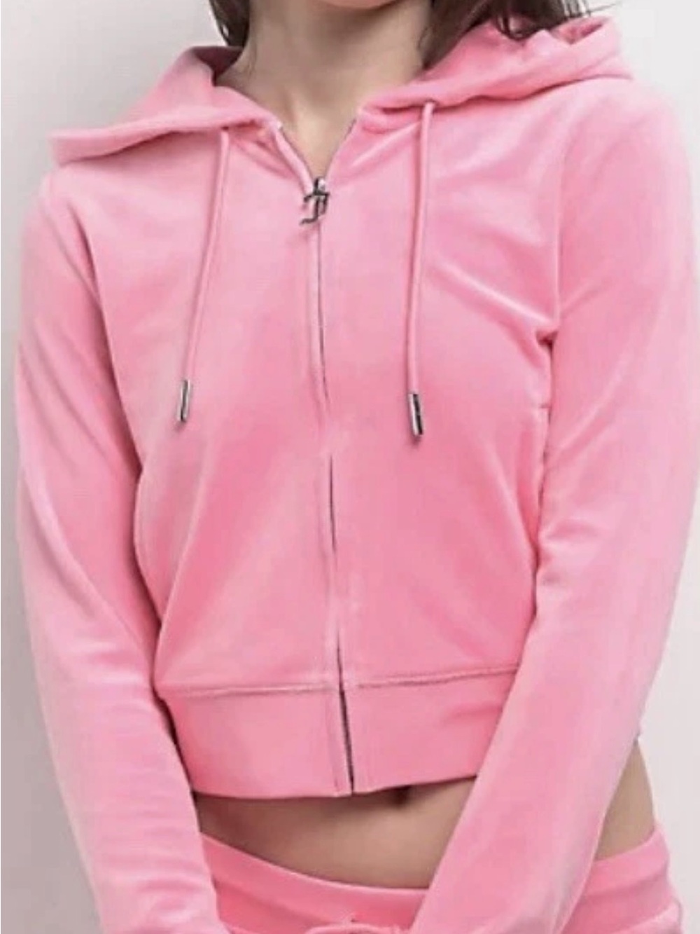 Juicy Couture Pink Velour Zip-Up Hoodie